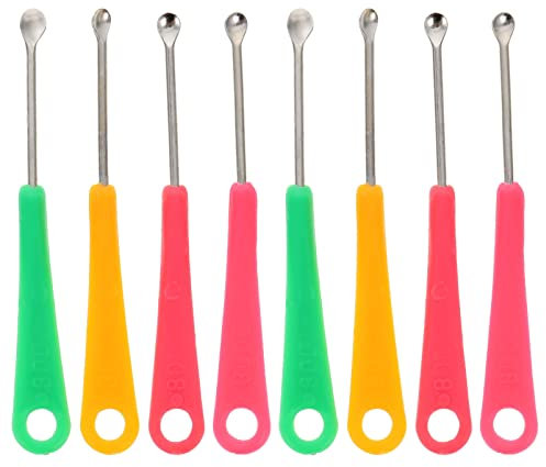 FRCOLOR Set Di Rimozione 200 Pezzi Di Strumenti Per La Pulizia Delle Orecchie Pulitore Per Orecchie Delicato E Sicuro Cucchiai Per Orecchie in Acciaio Inossidabile Non Portatile