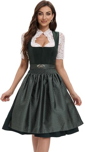 Gozozzy Dirndl Dam Midi, Dirndl Dam, Traditionella Klänningar, Vintagestilar, Långa Klänningar Som Är Bekväma Att Bära Och Som Ger