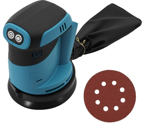 125mm Exzenterschleifer mit 6 Leistungsstufen – Kompatibel mit Makita 18V Akku, Schwingschleifer zum Schleifen, Polieren & Glätten von Oberflächen(ohne Akku)