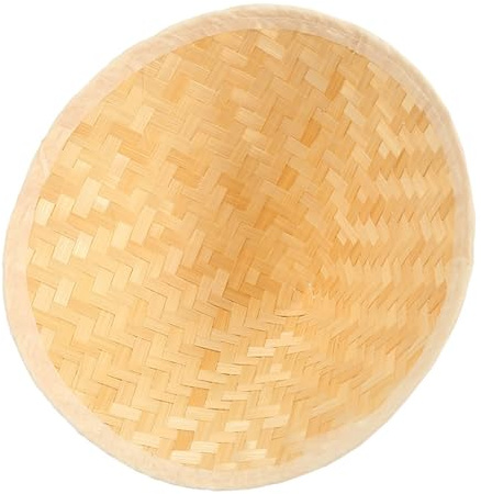 Hemobllo Sombrero Chino de Paja Tejido para Niños, Liviano y Decorativo, Adecuado para Protección Solar y Decorar Paredes Estilo Oriental