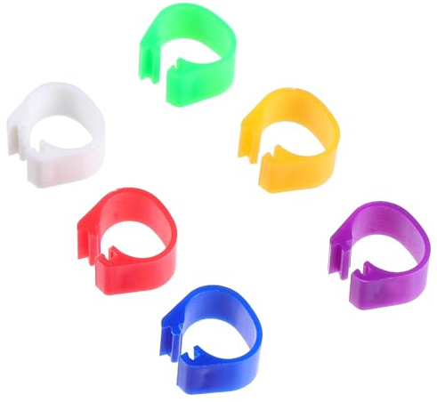 HOMSFOU 200pcs Large Colorful Bird Identification Rings for Pigeons and Poultry Multi-color Blank Leg Bands for Parrots and Birds Suitable for Health and Foot Marking