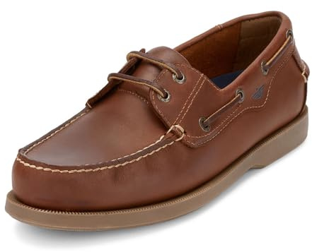 Dockers Mens Castaway Classic Leather Boat Shoe, Tan, 12 W