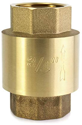 QWORK® Rückschlagventil mit 3/4 Zoll Innengewinde (DN 20) - Rückflussverhinderer aus Messing