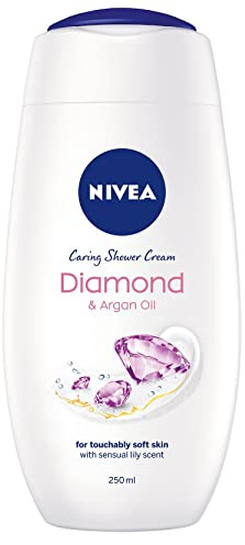 NIVEA Caring Duschcreme - Diamond & Argan Oil - mit sinnlichem Lilienduft - 6er Pack (6 x 250ml)