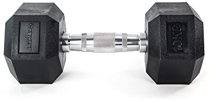 Athlyt Hex Dumbbell (Rubber) 10kg