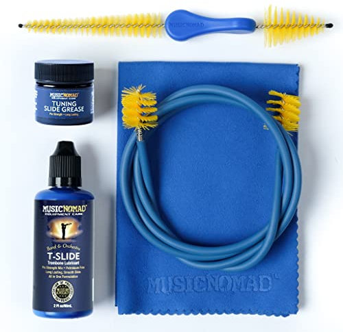 MusicNomad MN771 5-teiliges Premium Reinigungs- und Pflegeset für Posaunen