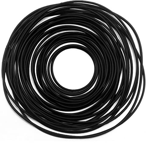 Mikiuly Uhr Zurück O Ring, Dichtungen der Uhrenrückseite, Uhrendichtungen O Ring, 13mm-37mm Universal Gummi O-Ring, Schwarz Gummi Wasserdicht O Ring für Uhr Rückseite Dichtung Dichtungen Kit (0,5mm)