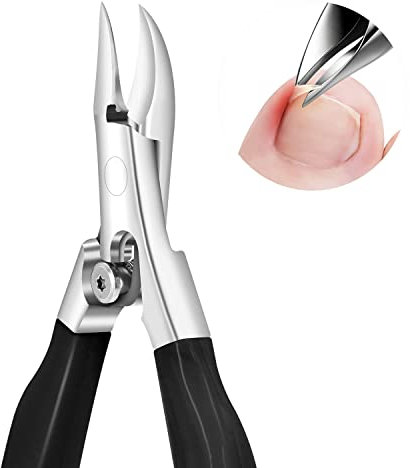 10 Pièces Coupe-Ongles pour Épais et Incarnés Ongles, Coupe Ongles ou Ncarnés en Acier Inoxydable Professionnel pour les Ongles des Mains et des Pieds Manucure Pédicure (Noir)