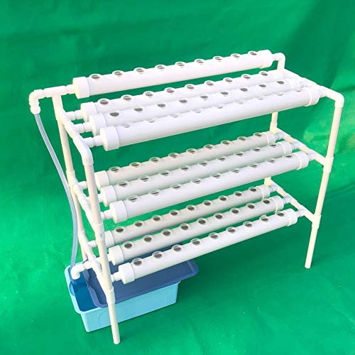 OMGGYER Hydroponic System 90 Löcher 10 Rohre PVC Hydroponic Tower Grow Kit, Erdlose Pflanzenanbau Hydroponisches Anzuchtsystem, Haus Balkon Garten Hydroponik Aeroponic Tower Hydroponic Kits