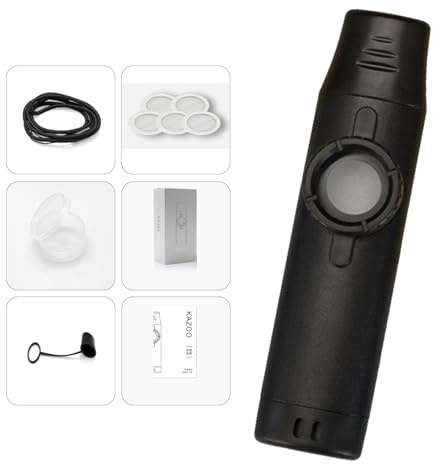 Kazoo Kazoo Flauto Professionale in Lega di Metallo Strumento a Vento in Legno Diaframma Bocca Strumento Musicale Kazoo Kazu Flauto Metallo Kazoo per Bambini Adulti