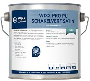 Wixx PRO PU Peinture de commutation Satin - 1L - RAL 7016 | Gris anthracite