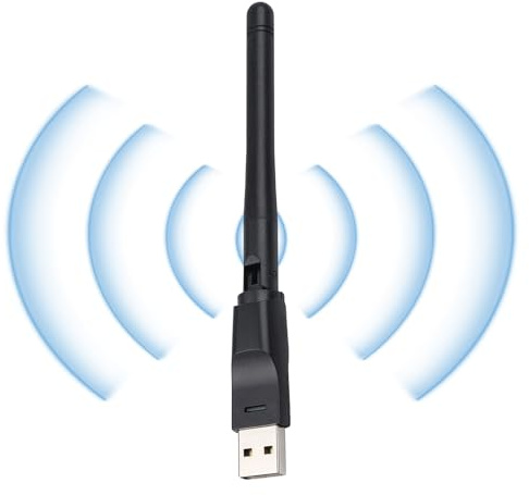 Zestivra Wireless Wi-Fi,Chiavetta USB Wi-Fi - USB Wifi 2.4 GHz 2db Grande Antenna Mt7601 Chip Scheda Di Rete Wireless Esterna Trasmettitore Ricevitore Segnale Wifi
