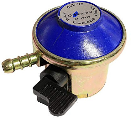 Butane Gas Regulator with 21 mm Threaded End Compatible with Calor 7 and 15 kg Bottles
