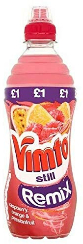 Vimto Remix Raspberry, Orange & Passionfruit Still Soft Drink Multipack (12 x 500ml) - BBE: 31/08/2020