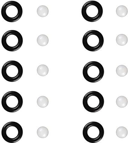 10x Satz Dichtung Wartungsset O-Ringe + Kugel passend für Ulka EX5 EP5 EP5GW Hf Pumpe passend für Saeco Miele Bosch Siemens Gaggia Tchibo Unold Solis Spidem König Rotel Melitta Delonghi Set-8