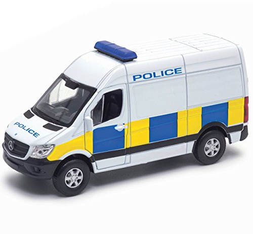 PETERKIN | Police Mercedes Benz Sprinter Toy Vehicle | Diecast Pull Back & Go Van with Police Livery | Diecast Vehicles | Ages 3+