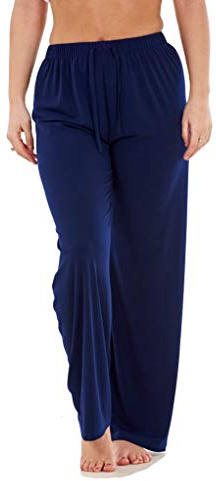 Apparel Ladies Women Trouser Elasticated Wide Leg High Waist ITY Regular Pants Black Red