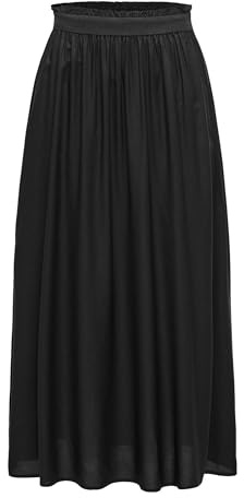 Only NOS Onlvenedig Paperbag Long Skirt Wvn Noos, Gonna Donna, Nero (Black Black), 46 (Taglia Produttore: Large)