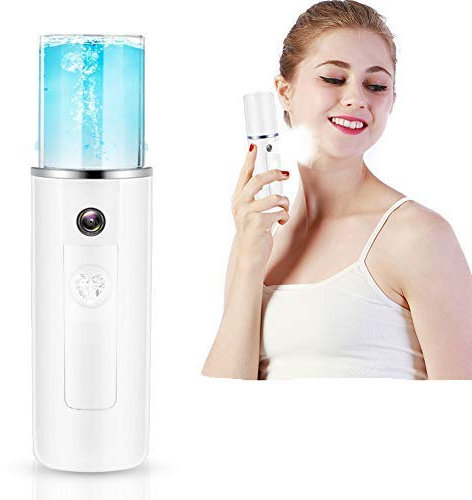 Pulverizador de Niebla Hidratante Facial, 20 Ml USB Portátil Nano Spray De Atomización, Mini Nano Facial Mist Sprayer, para Hogar Oficina Exterior, para Belleza, Maquillaje