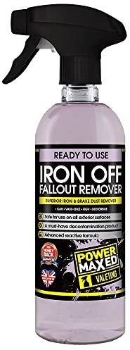 Power Maxed Iron and General Fallout Remover for Cars, Brake Dust Degreaser and Cleaner for Wheels, Rims and Paintwork, Safe on Coatings, 1L