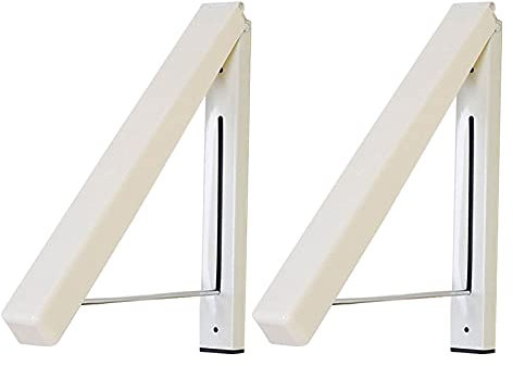 WFCKPQF 2PCS Kleiderhaken Klappbar Aussenbereich, Klapphaken kleiderwandhaken, Wäschelüfter Wand Kleiderständer Kleiderbügel Kleiderlüfter Garderobenhaken Wandgarderobe, Platzsparend, Geeignet, Weiß
