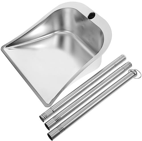 Recogedor De Acero Inoxidable Vertical con Mango Largo, Pala De Limpieza para Cocina Y Hogar, Bandeja Plegable para Basura Y Residuos, Accesorio Práctico para Interiores Y Exteriores