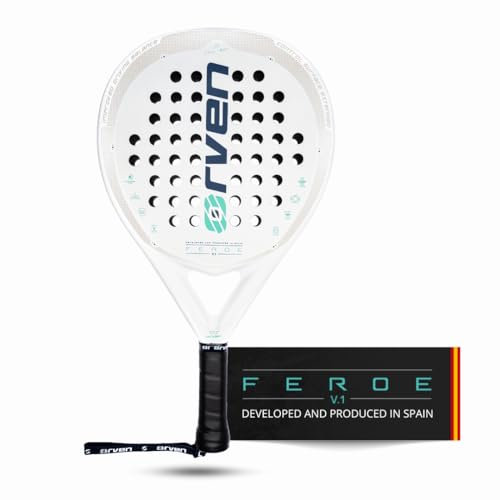 ORVEN FEROE V1 | Hybrid-Paddelschläger - 100% in Spanien hergestellt - Leistung 90%, Kontrolle 80% - für fortgeschrittene und fortgeschrittene Spieler - Padelschläger für Damen und Herren mit Hülle