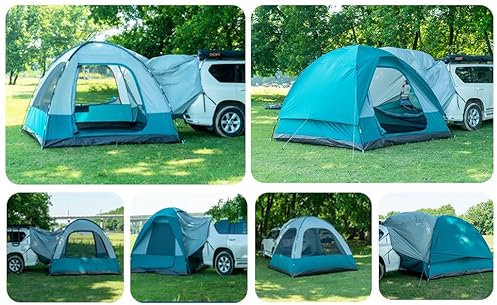 Heckzelt Auto 6 Personen, Großes Heckzelt SUV mit Waterproof Canopy, 300x300x220cm, Autozelt Heckklappe mit 3000 mm Wassersäule, Auto Zelt Für Camping/Selbstfahrer/Musikfestival.