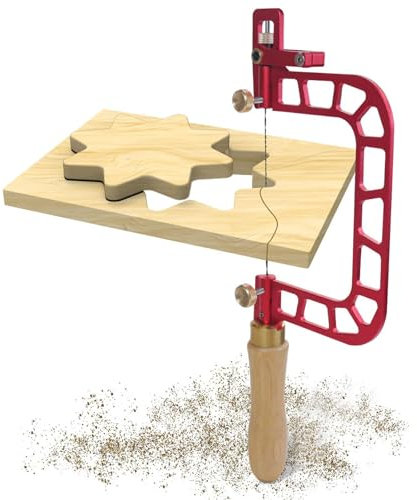 Scie à chantourner à cadre en acier,Scie à chantourner en aluminium | Scie à graver en alliage d'aluminium Scies à coupe de précision - Outils manuels à coupe rapide avec manche en bois pour le bois e