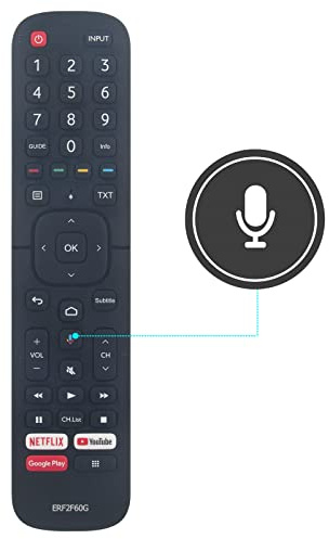 ERF2F60G Telecomando vocale sostituito Adatto per Hisense FHD Smart TV 40A5700FA 40AE5600FA 43A5700FA 32A5720FA 32A5700FA 40A5720FA 32AE5600FA 40A35EEAS 32A34EEAS 32A56E 40A56E Con funzione vocale