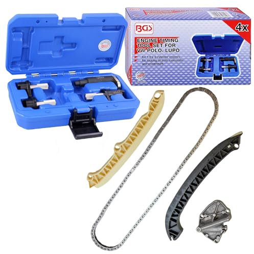 ATEC Germany Juego de cadena de distribución para árbol de levas y juego de herramientas de ajuste BGS Compatible con SEAT IBIZA 3 (6L1),SKODA FABIA 1 6Y,2 (542),VW FOX hatchback 5Z,POLO (9N,9A)