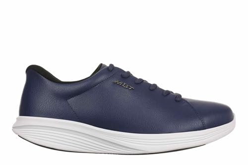 MBT SF-4000 Zapatillas de Hombre. Deportivas Caminar Anatómicas y Cómodas. Calzado Fisiológico de Confort y Estabilidad con Suela Balancín. Diseño en Cuero Sintético. Color Navy