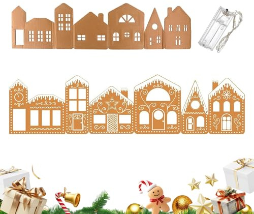 Ensemble Maison en d'épices – Centre de Table de Noël, décoration de Village de Vacances Rustique, décoration de Maison, Ferme, Cuisine, Chambre à Coucher, Salon, Appartement | Décoration de