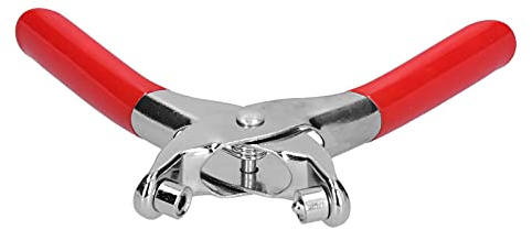 Haofy Pince à œillets Setter Durable chromé pour le Matériel les Amateurs de Bricolage en Acier au Carbone Rouge 6 Pouces avec 100 Pièces Rivets