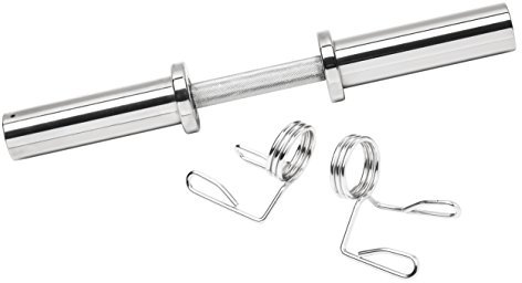 Bad Company Profi Olympia Kurzhantelstange (Stück) inkl. Federverschlüssen 50/51 mm Chrom