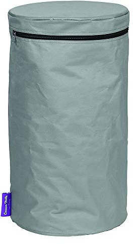 M A N I A Schutzhülle für 10,5 kg Gasflasche in grau - Gasflaschenabdeckung 31 x 31 x 58,5 cm passend für Mania Feuertische