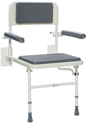 Days Foldable Shower Seat, Lightweight Mobility/Bathroom Aid, Padded and Comfortable, For Elderly/Post Injury/Surgery, 46cm x 38cm