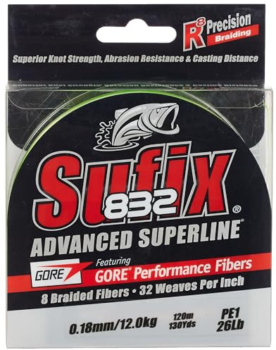 Sufix - 832 Braid Neon Lime 120M 18 - Ds1Cf025Hvws71-018546810