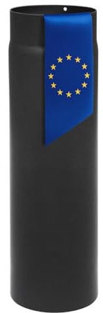 raik Rauchrohr Ofenrohr 160 mm Durchmesser 500 mm Länge Materialstärke 2 mm legierter Stahl Senotherm-Beschichtung eingebrannt schwarz Made in EU bis 600°C