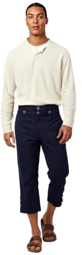 thecostumebase Pantaloni da Equitazione Pirate Choice per Costume di Jack Sparrow (XL, Blu)