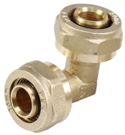 Gomito a 90° FF 26mm per tubo multistrato a compressione