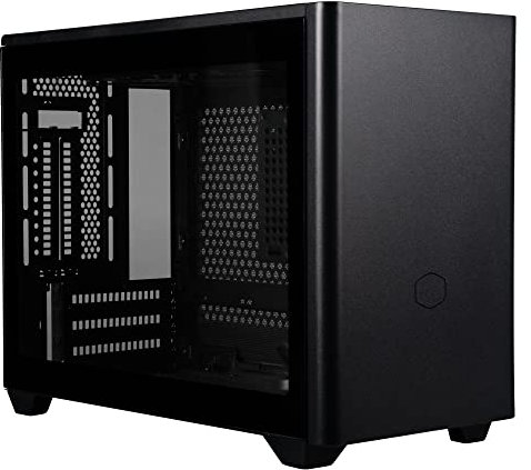 Cooler Master MasterBox NR200P Mini ITX Computer Case - Tempered Glass Side Panel, Vertical GPU display, Tool-Free 360 Degree Accessibility - Black