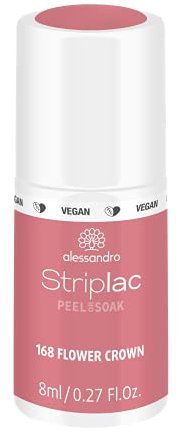 alessandro Striplac UV-Nagellack Flower Crown – Schonend und langanhaltend – Einfache Entfernung dank Peel-Off-Technologie – Vegan und tierversuchsfrei – 8 ml
