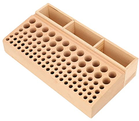 100 Trous Support de Rangement en Bois, Artisanat en Cuir Porte-Outil de poinçonnage pour Le Stockage d'outils de poinçonnage de Pinceau(100 Holes)