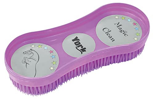 York Bürste Magic Clean Pferdebürste Putzbürste (Lila)
