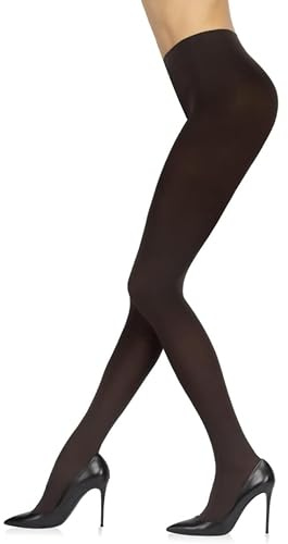 Sarah Borghi Collant Donna 200 Denari Invernali Super Coprenti, Calze Opache Tinta Unita in Morbida Microfibra con Lycra e Tassello in Cotone, Made in Italy (cioccolato, XXL)