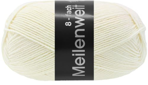 LANA GROSSA Meilenweit 8-fach 150 | 8-faches Sockengarn, waschmaschinenfest | Handstrickgarn 80% Schurwolle & 20% Polyamid | 150g Wolle zum Stricken & Häkeln | 315m Garn FB9560