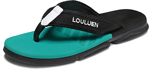 CELANDA Infradito Uomo Estate Adulto Flip Flop Ciabatte Mare e Piscina Leggere Comode Sandali da Spiaggia,A Verde 43 EU