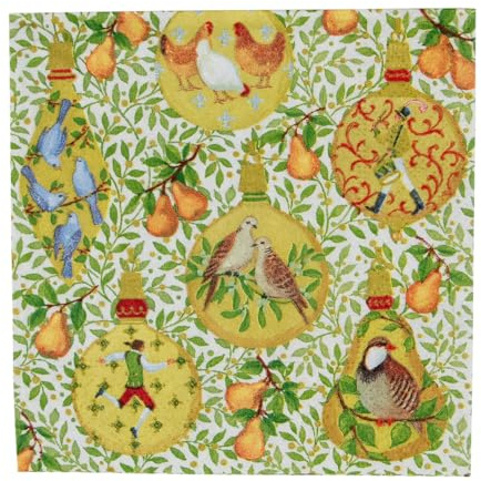In A Pear Tree Cocktail Napkins - 20 Per Package - 4 Units