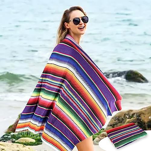 Luntfeiy mexikanskt bord filt för mexikansk bröllopsdekorationer, mexikansk saltillo serape filt säng filt bord filt tapisseri filt picknick matta